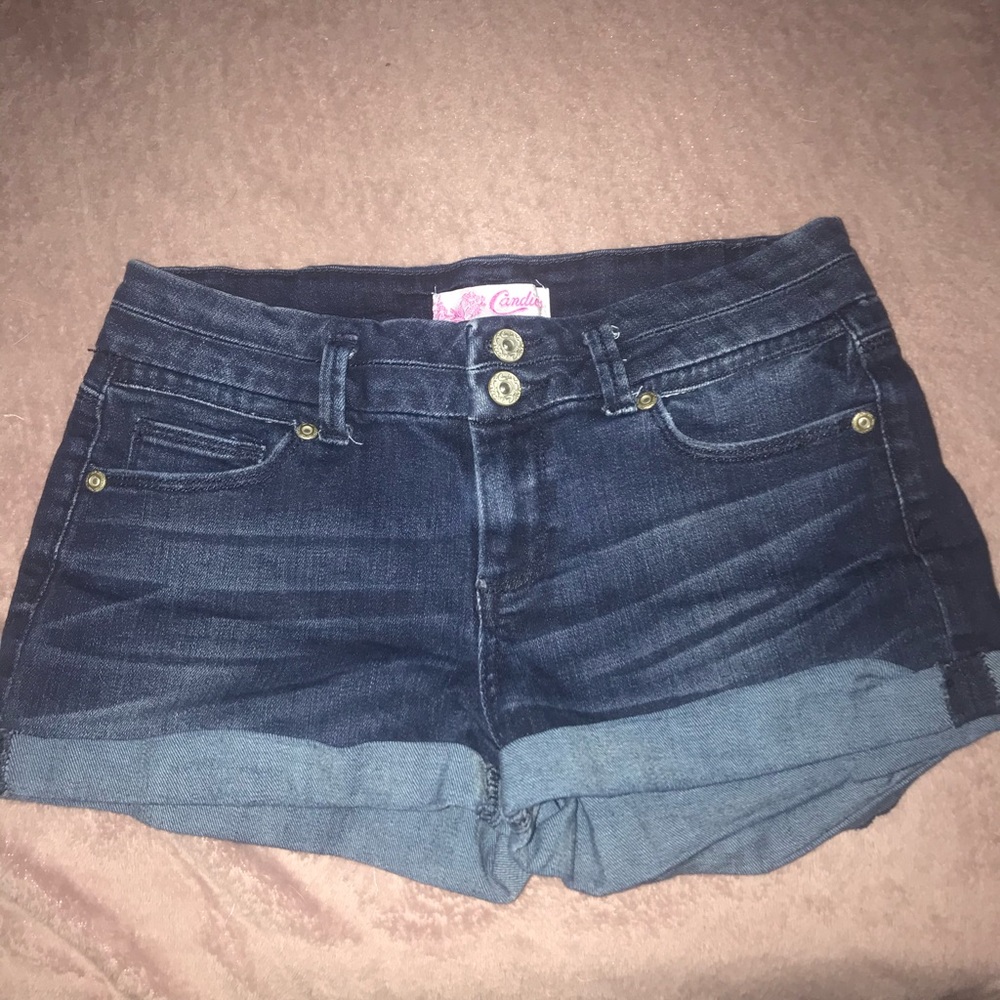 thrifted jean shorts